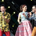 Denny Cagur, Astrid Tiar dan Ruben Onsu Saat Menjadi Host Konser 'Salut Indonesia'
