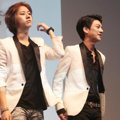 Teo dan Yun Lunafly Saat Jumpa Pers 'Lukie Beat Live in Concert'