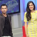 Raffi Ahmad dan Syahnaz Sadiqah di Jumpa Pers Dahsyatnya Awards 2014