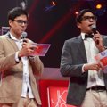 Marcel dan Mischa Chandrawinata Saat Menjadi Host Acara 'JKT48 3rd Generation Audition'