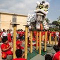 Aksi Barongsai di Kamboja