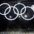 Kembang Api Berbentuk Cincin Olimpiade di Pembukaan Olimpiade Sochi 2014