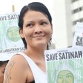 Melanie Subono Saat Menggelar Aksi Damai di Bundaran HI, Jakarta