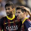 Ekspresi Kecewa Neymar dan Lionel Messi