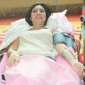 Aline Adita di Acara Donor Darah A Tribute to Kartini's Day