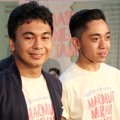 Raditya Dika dan Christoffer Nelwan di Premiere Film 'Marmut Merah Jambu'