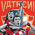 Luka Modric dan Mario Mandzukic dalam Poster versi Kroasia
