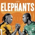 Didier Drogba dan Yaya Toure dalam Poster versi Pantai Gading