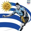 Luis Suarez dalam Poster versi Uruguay