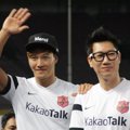 Kim Jong Kook dan Ji Suk Jin di Jumpa Pers Asian Dream Cup 2014