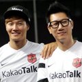 Kim Jong Kook dan Ji Suk Jin di Jumpa Pers Asian Dream Cup 2014