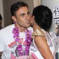Fabio Cannavaro dan Julia Perez Saat Jumpa Pers Football Legend Tour 2014