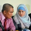 Marshanda Saat Menggelar Jumpa Pers di Kawasan Tebet, Jakarta