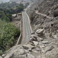 Jalan Inca dekat Situs Huaycan de Cieneguilla di Peru