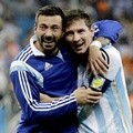 Ezequiel Lavezzi dan Lionel Messi Tampak Puas dengan Raihan Argentina