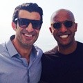 Luis Figo Bersama Olivier Dacourt