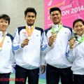 Tim Ganda Campuran Indonesia Berfoto Bersama