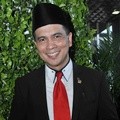 Krisna Mukti di Hari Pelantikan Anggota DPR Periode 2014-2019