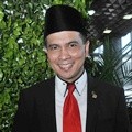 Krisna Mukti di Hari Pelantikan Anggota DPR Periode 2014-2019