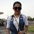 Syahrini Saat Ditemui di 'Konser Salam Tiga Jari'