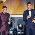 Lionel Messi dan Cristiano Ronaldo di FIFA Ballon d'Or 2014