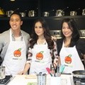 Chef Yuda Bustara, Wulan Guritno dan Dewi Lestari di Peluncuran Aplikasi Happy Fresh