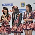 Member JKT48 di Acara Jumpa Pers Lomba Lari 'Kizuna Ekiden'