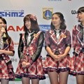 Member JKT48 di Acara Jumpa Pers Lomba Lari 'Kizuna Ekiden'