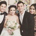 Raffi Ahmad dan Nagita Slavina di Resepsi Pernikahan Glenn Alinskie dan Chelsea Olivia