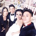 Pricilla Blink dan Fero Walandouw di Resepsi Pernikahan Glenn Alinskie dan Chelsea Olivia