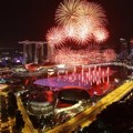 Pesta Kembang Api Tahun Baru 2016 di Marina Bay, Singapura