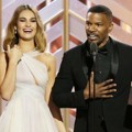 Lily James dan Jamie Foxx di Golden Globe Awards 2016