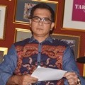 Krisna Mukti di Konferensi Pers Bank Musik