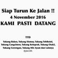 Yang pasti Datang di Demo 4 November 2016