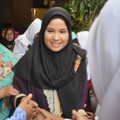 Annisa Pohan Saat menghadiri Acara Perayaan Maulid Nabi di Kawasan Bukit Duri, Jakarta Selatan