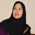 Annisa Pohan Saat menghadiri Acara Perayaan Maulid Nabi di Kawasan Bukit Duri, Jakarta Selatan