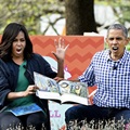 Barack Obama dan Michelle Kompak Menirukan Monster Saat Membacakan Cerita Dongeng di White House