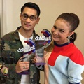 Pose Bareng, Afgan dan Rossa Raif Trofi Penyanyi Solo Pria-Wanita Terdahsyat