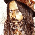 Lukisan Jared Leto dari Kopi Karya Nuria Salcedo