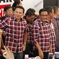 Basuki Tjahaja Purnama dan Djarot Saiful Hidayat Sambangi Posko Rumah Lembang Usai Mencoblos