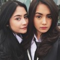 Prilly Latuconsina dan Beby Tsabina Saat Proses Syuting Sinetron 'Bawang Merah Bawang Putih'