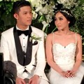 Rini Wulandari dan Jevin Julian Saat Menyapa Waratawan yang Hadir