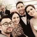 Raffi Ahmad dan Nagita Slavina ikut menghadiri acara pernikahan Raisa dan Hamish Daud.