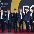 Kompaknya Wanna One di red carpet saat hadir di Busan One Festival 2017.
