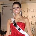 Bunga Jelitha Ibrani di Konferensi Pers Keberangkatan Menuju Miss Universe 2017