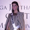 Bunga Jelitha Ibrani di Konferensi Pers Keberangkatan Menuju Miss Universe 2017
