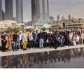SM Family berkesempatan untuk foto bersama di depan the Dubai Fountain
