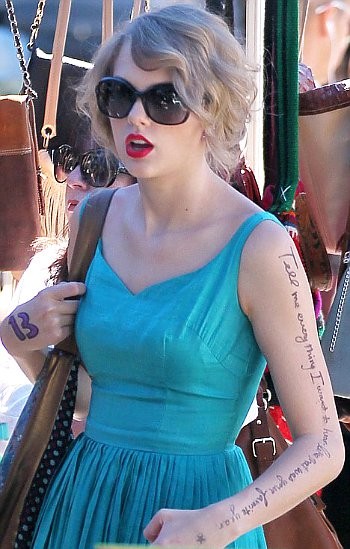 Taylor Swift Buat Tato  Baru Bertuliskan Lirik Lagu Dixie 