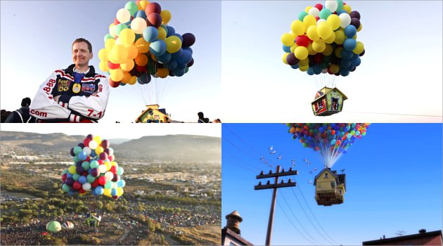  Rumah  Ini Berhasil Terbang Gunakan Balon  Ala Animasi  Up 