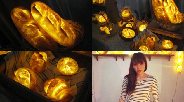 Uniknya Roti Perancis Jadi Penutup Lampu Ruangan